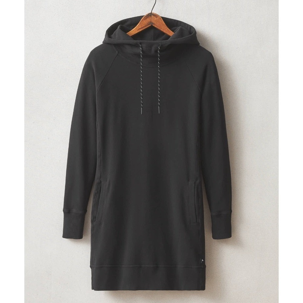 American Giant Sporty & Sleek Hoodie Dress Black‎ Women's Medium EUC